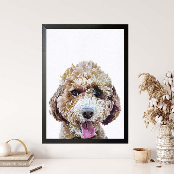 Custom Peekaboo Dog Portrait | Hand-Painted Watercolor Masterpiece By ...