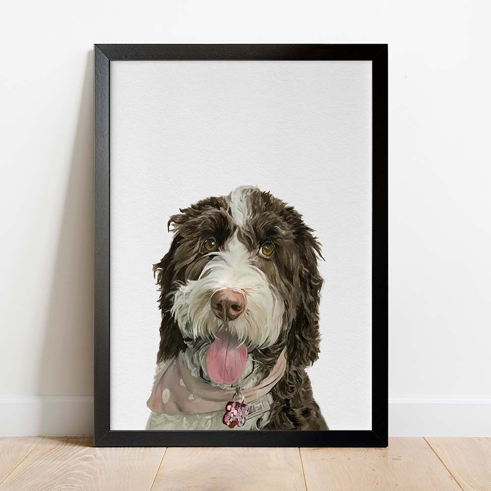 Custom Peekaboo Dog Portrait | Hand-Painted Watercolor Masterpiece By ...