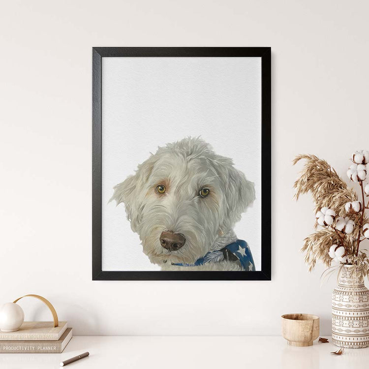 Custom Peekaboo Dog Portrait | Hand-Painted Watercolor Masterpiece By ...