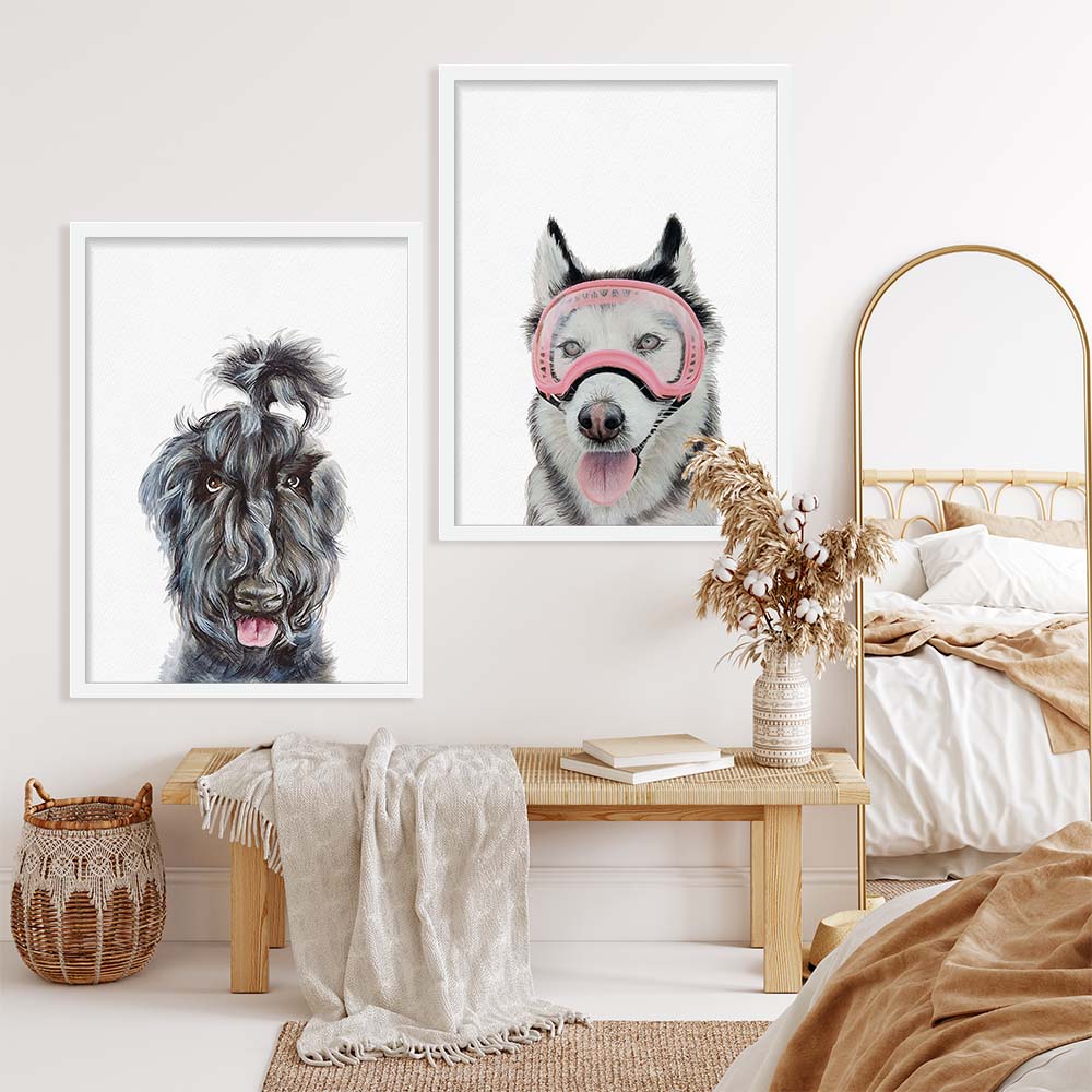 HILARIOUS Custom Pet Portrait From Photo 100% Watercolor Hand Painting Peekaboo