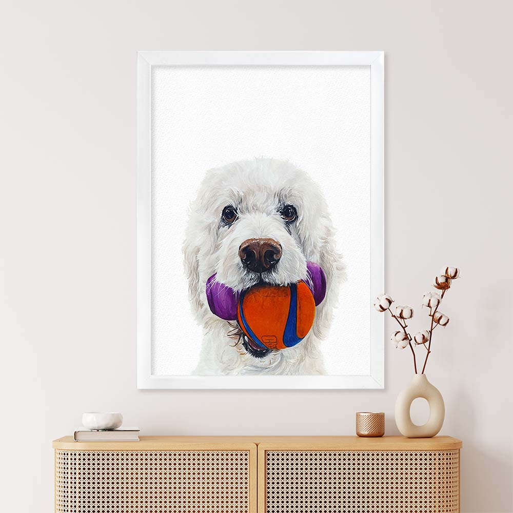 HILARIOUS Custom Pet Portrait From Photo 100% Watercolor Hand Painting Peekaboo