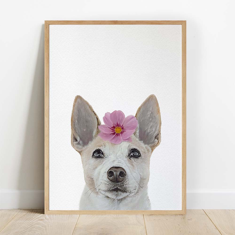 HILARIOUS Custom Pet Portrait From Photo 100% Watercolor Hand Painting Peekaboo