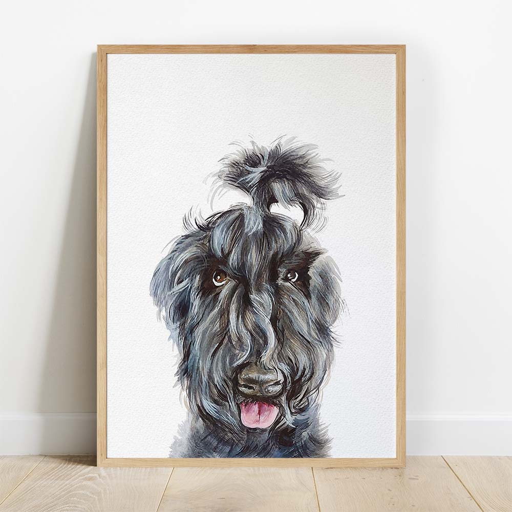 HILARIOUS Custom Pet Portrait From Photo 100% Watercolor Hand Painting Peekaboo