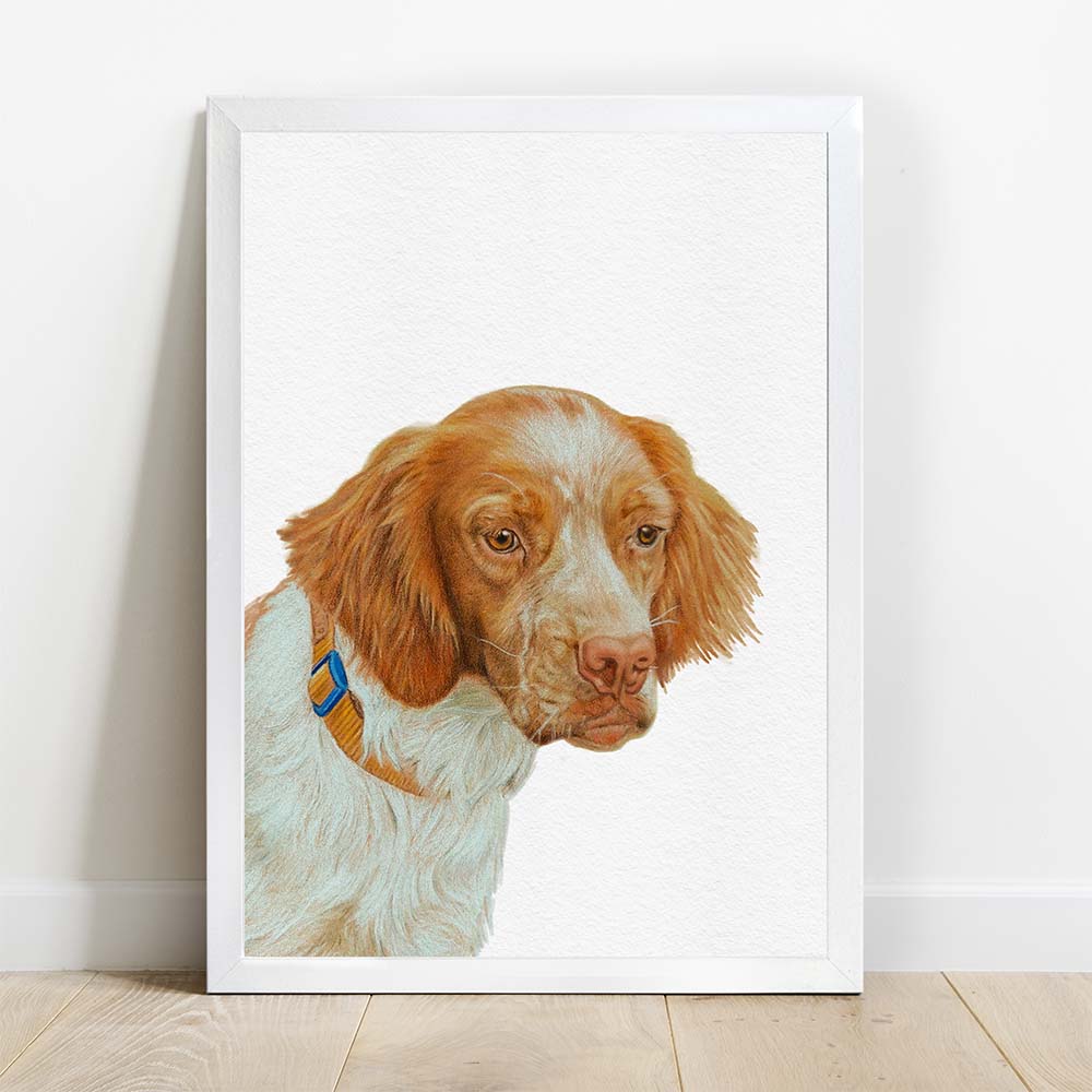 Personalized Dog Portrait From Photo, Colored Pencils, 100% Hand Painting